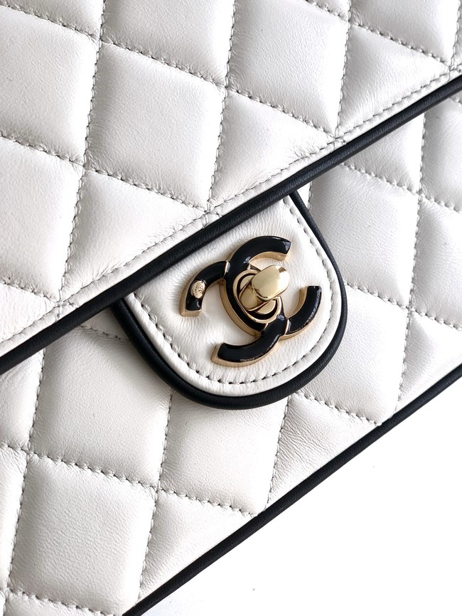 CHANEL FLAP BAG Lambskin AS5150 White