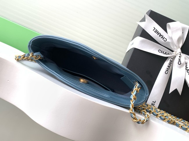 Chanel SUEDE mini 31 bag AP3656 blue