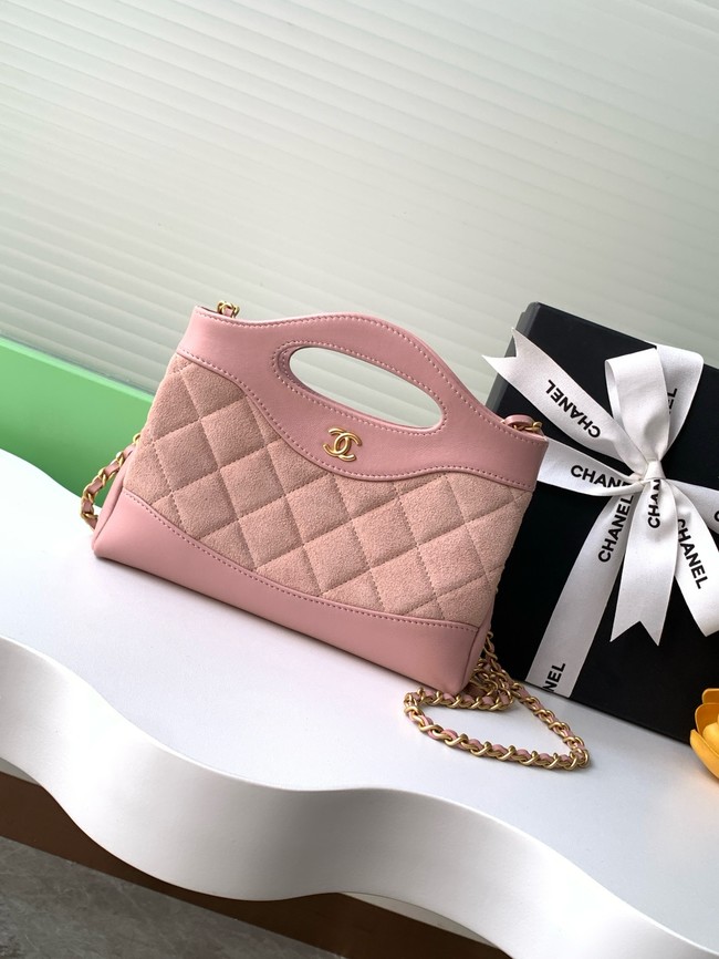 Chanel SUEDE mini 31 bag AP3656 pink