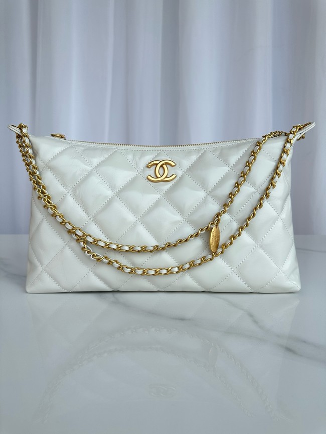 Chanel Medium HOBO BAG AS5498 white