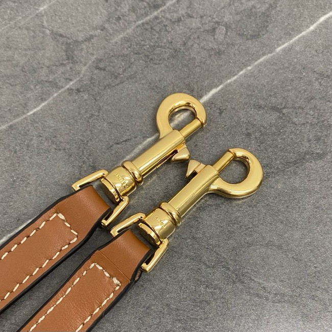 Celine TEEN COUFFIN IN WICKER AND NATURAL CALFSKIN 116572 NATURAL & TAN