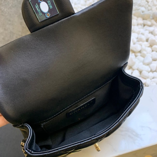 Chanel MINI CLASSIC HANDBAG Lambskin AS1436 black