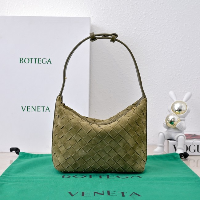 Bottega Veneta Mini Wallace Suede 754443 green