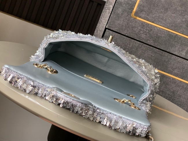 Chanel FLAP BAG AS4561 Silvery