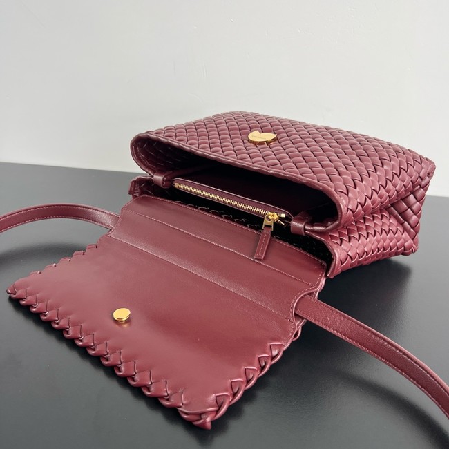 Bottega Veneta Patti Shoulder Bag 776783 Cherry