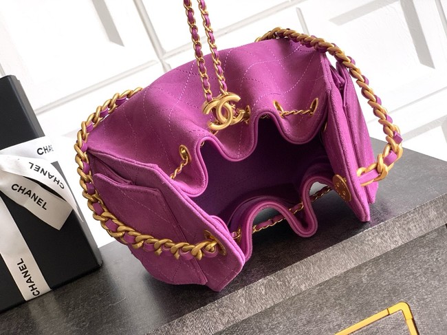 CHANEL 25 MINI HANDBAG AS5631 Purple