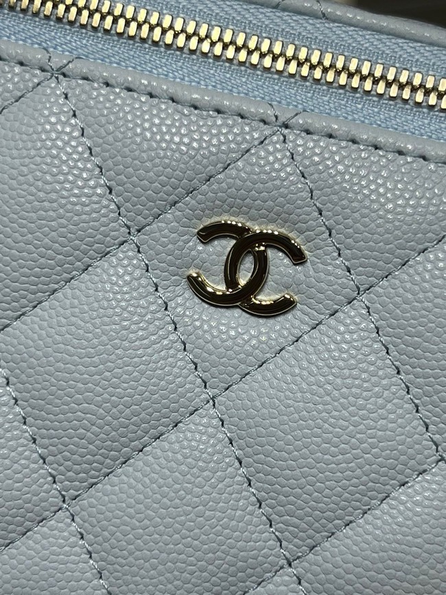 CHANEL Classic Small Vanity with Chain AP1341 light blue