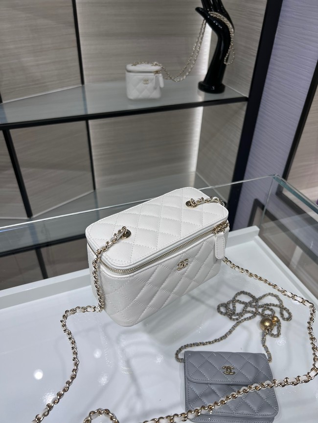 CHANEL Classic Small Vanity with Chain AP1341 white