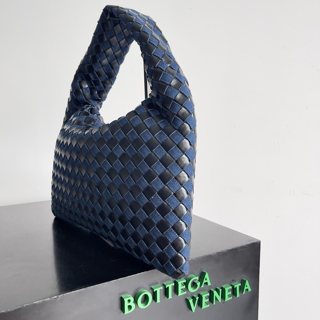 Bottega Veneta Medium Hop intrecciato suede top handle bag 763966 Abyss&indigo