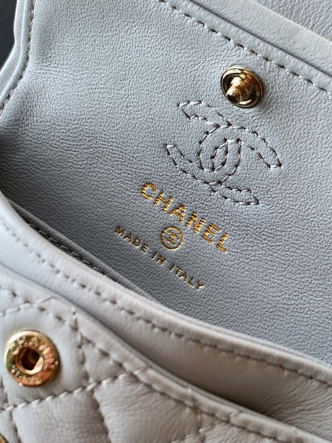 Chanel Classic Mini Bag with hook AP4760 gray