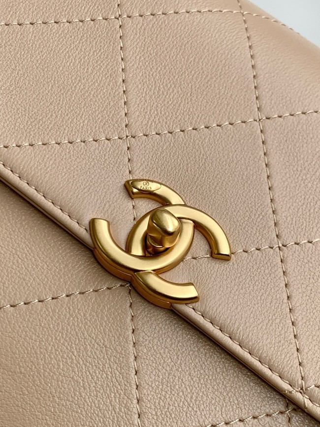 Chanel SMALL FLAP BAG WITH TOP HANDLE AS5467 Apricot