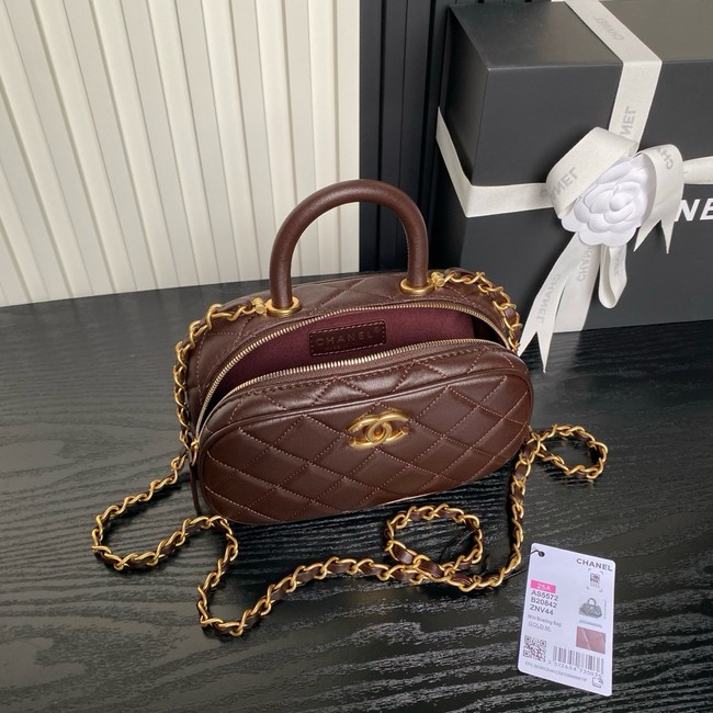 Chanel Mini Bowling Bag AS5572 Dark Brown