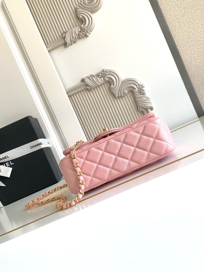 CHANEL Mini Flap Bag with Top Handle AS5701 pink
