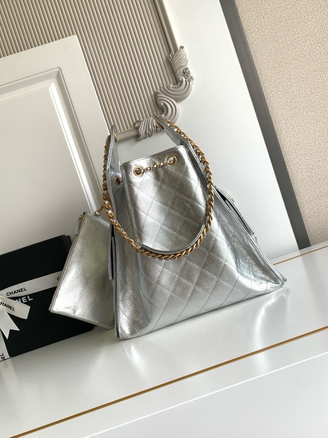 CHANEL 25 Medium Handbag AS5311 Silvery