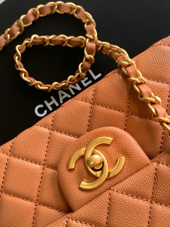 CHANEL Mini Flap Bag with Top Handle AS5702 Camel