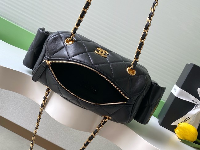 CHANEL Small Bowling Bag Lambskin AS5792 black