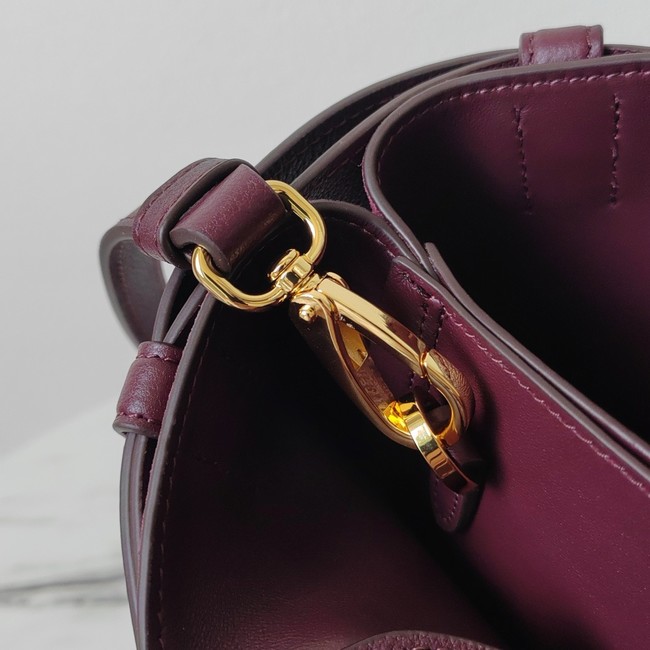 Prada medium leather tote bag 1BA434 Purple red