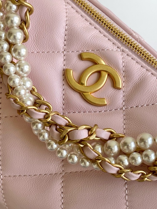 Chanel Lambskin Hobo Handbag AS5898 pink