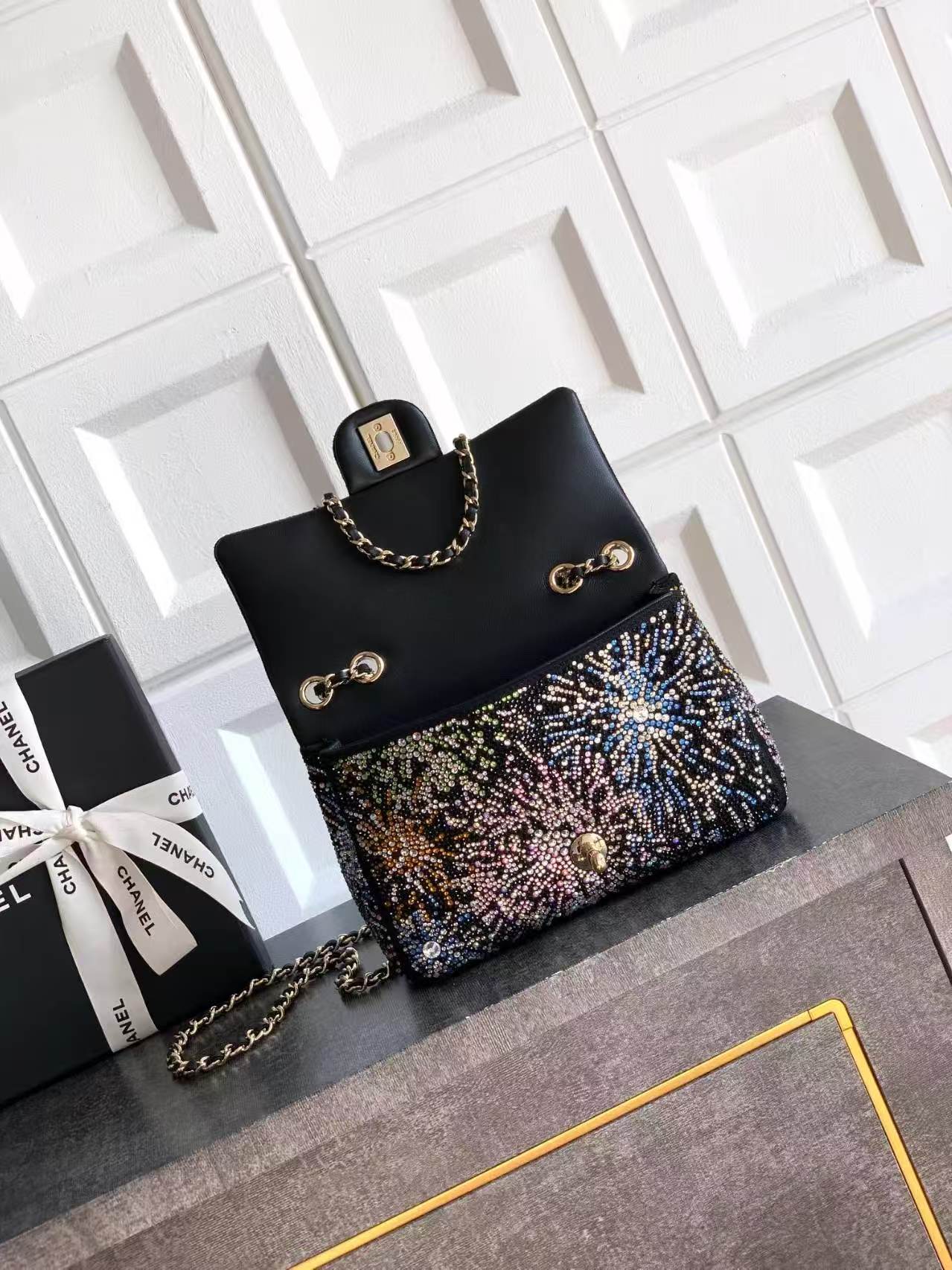 Chanel Starry Sky Diamond Inlay Flat Bag CF6171 Chanel Starry Sky Diamond Inlay Flat Bag CF6171