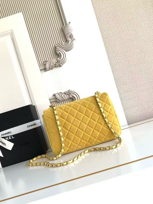 CHANEL Classic Handbag AS5991 yellow