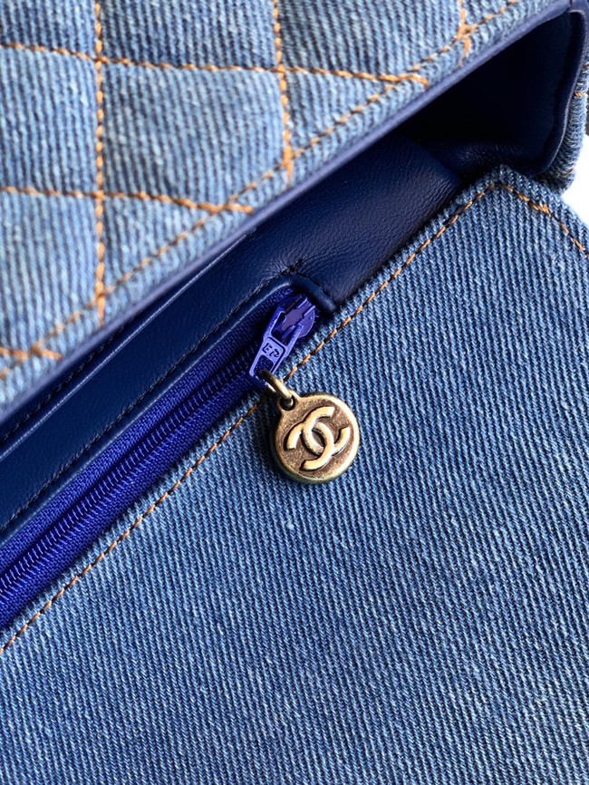Chanel Flapbag Denim & Gold Metal 1116 Blue
