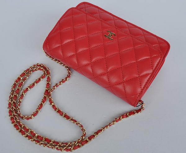 New Color Chanel A33814 Red Sheepskin Leather Flap Bag Gold New Color Chanel A33814 Red Sheepskin Leather Flap Bag Gold