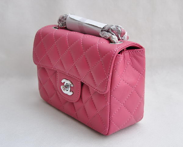 Chanel Classic Plum Red Lambskin Silver Chain Quilted Flap Bag 1115 Chanel Classic Plum Red Lambskin Silver Chain Quilted Flap Bag 1115