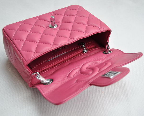 Chanel Classic Plum Red Lambskin Silver Chain Quilted Flap Bag 1115 Chanel Classic Plum Red Lambskin Silver Chain Quilted Flap Bag 1115