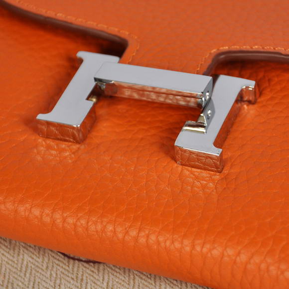 Hermes Constance Wallets Togo Leather A608 Orange Hermes Constance Wallets Togo Leather A608 Orange
