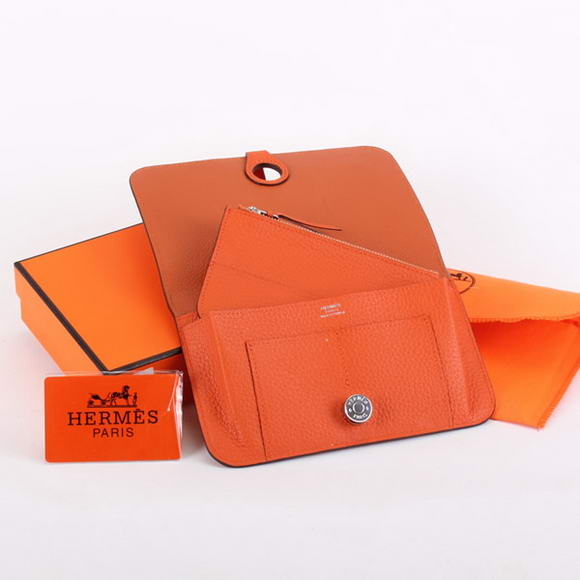 Hermes Dogon Combined Wallets A508 Orange Hermes Dogon Combined Wallets A508 Orange