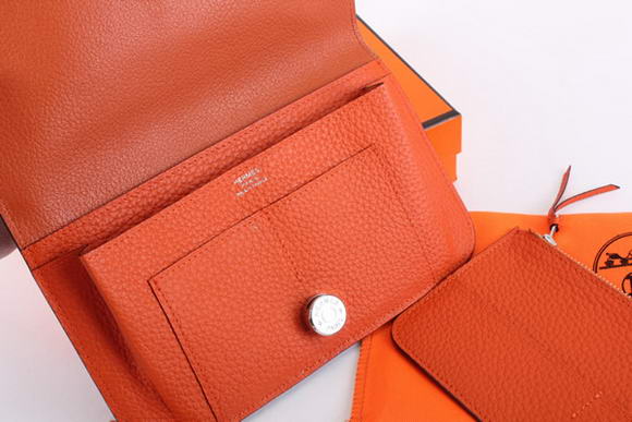 Hermes Dogon Combined Wallets A508 Orange Hermes Dogon Combined Wallets A508 Orange