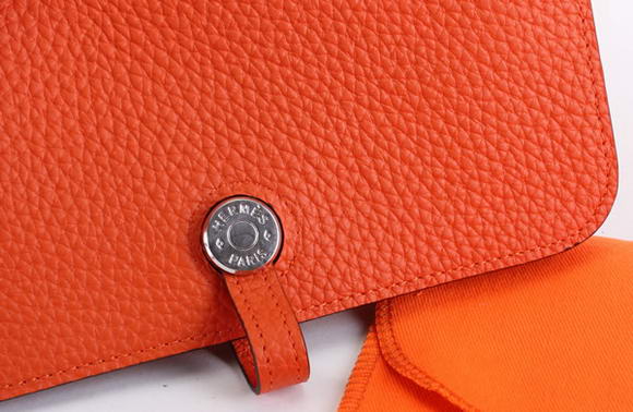 Hermes Dogon Combined Wallets A508 Orange Hermes Dogon Combined Wallets A508 Orange