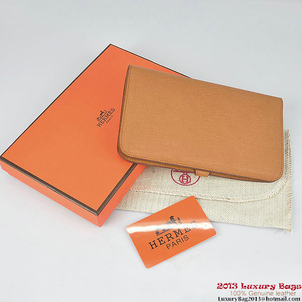 Hermes Dogon Wallet Travel Case H001 Camel