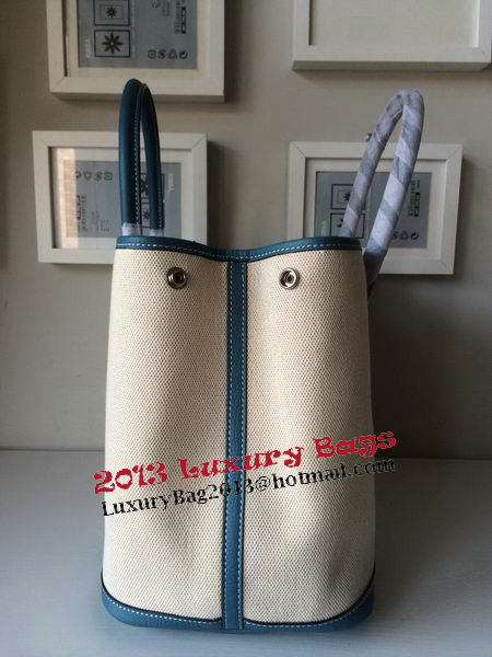 Hermes Garden Party 36CM Bag Canvas Leather H11M Blue