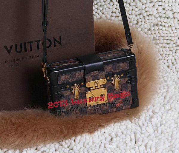 Louis Vuitton Petite Malle Damier Ebene Canvas Bag N41003 Louis Vuitton Petite Malle Damier Ebene Canvas Bag N41003