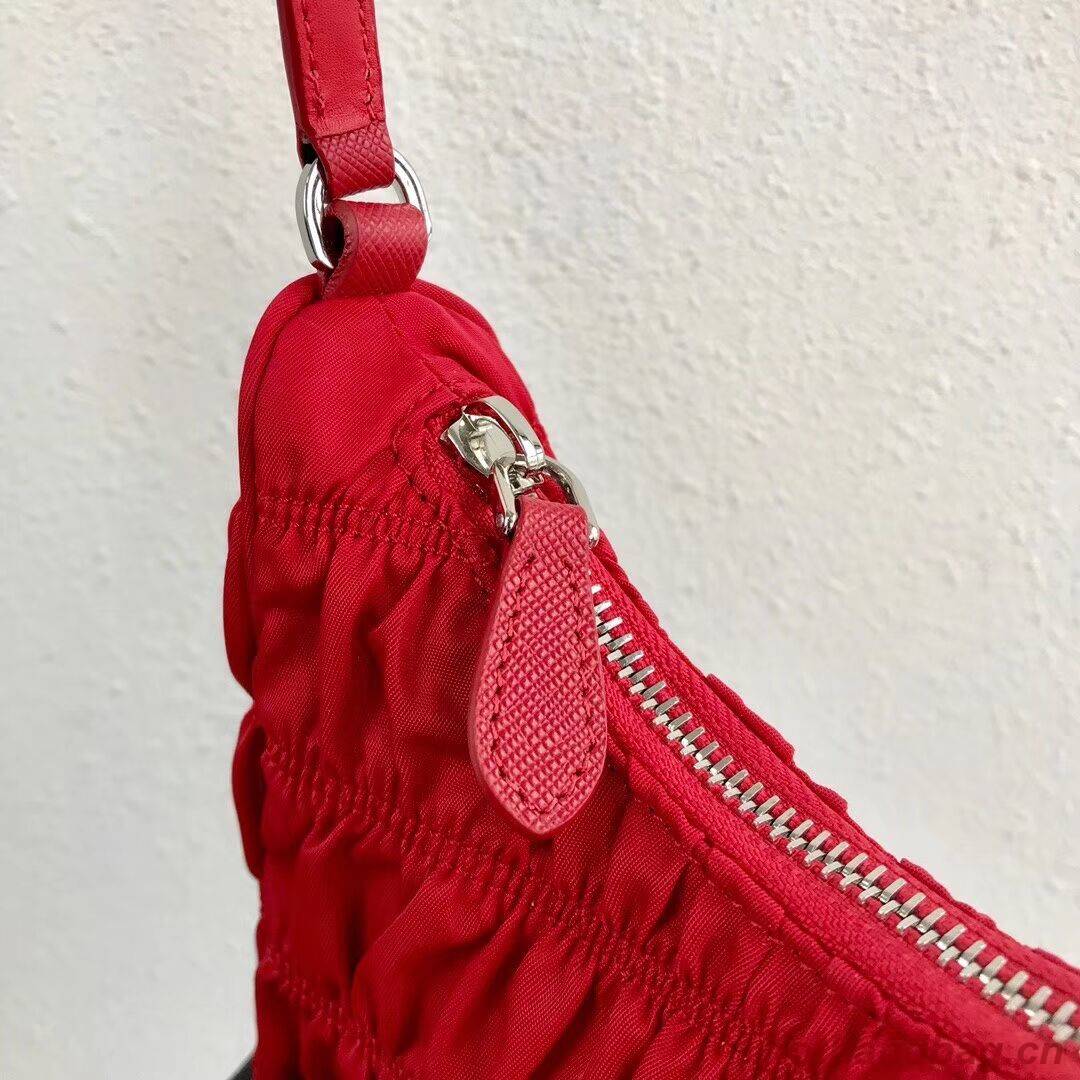 Prada Nylon and Saffiano leather mini bag 1NE204 red Prada Nylon and Saffiano leather mini bag 1NE204 red