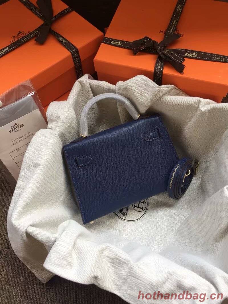 Hermes Kelly 19cm Shoulder Bags Epsom Leather KL19 Royal Blue Hermes Kelly 19cm Shoulder Bags Epsom Leather KL19 Royal Blue