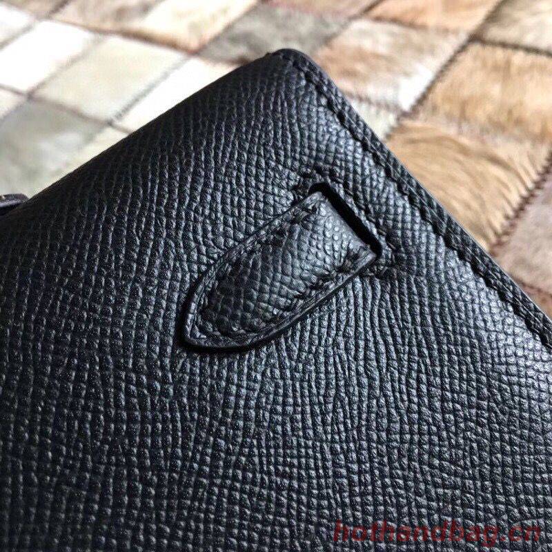 Hermes Kelly 31cm Clutch Original Epsom Leather KL31 Black Hermes Kelly 31cm Clutch Original Epsom Leather KL31 Black