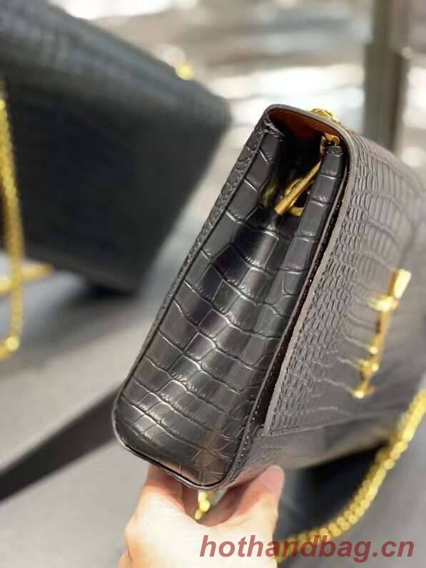 Yves Saint Laurent KATE MEDIUM REVERSIBLE IN SUEDE AND CROCODILE-EMBOSSED LEATHER 55380424 Yves Saint Laurent KATE MEDIUM REVERSIBLE IN SUEDE AND CROCODILE-EMBOSSED LEATHER 55380424