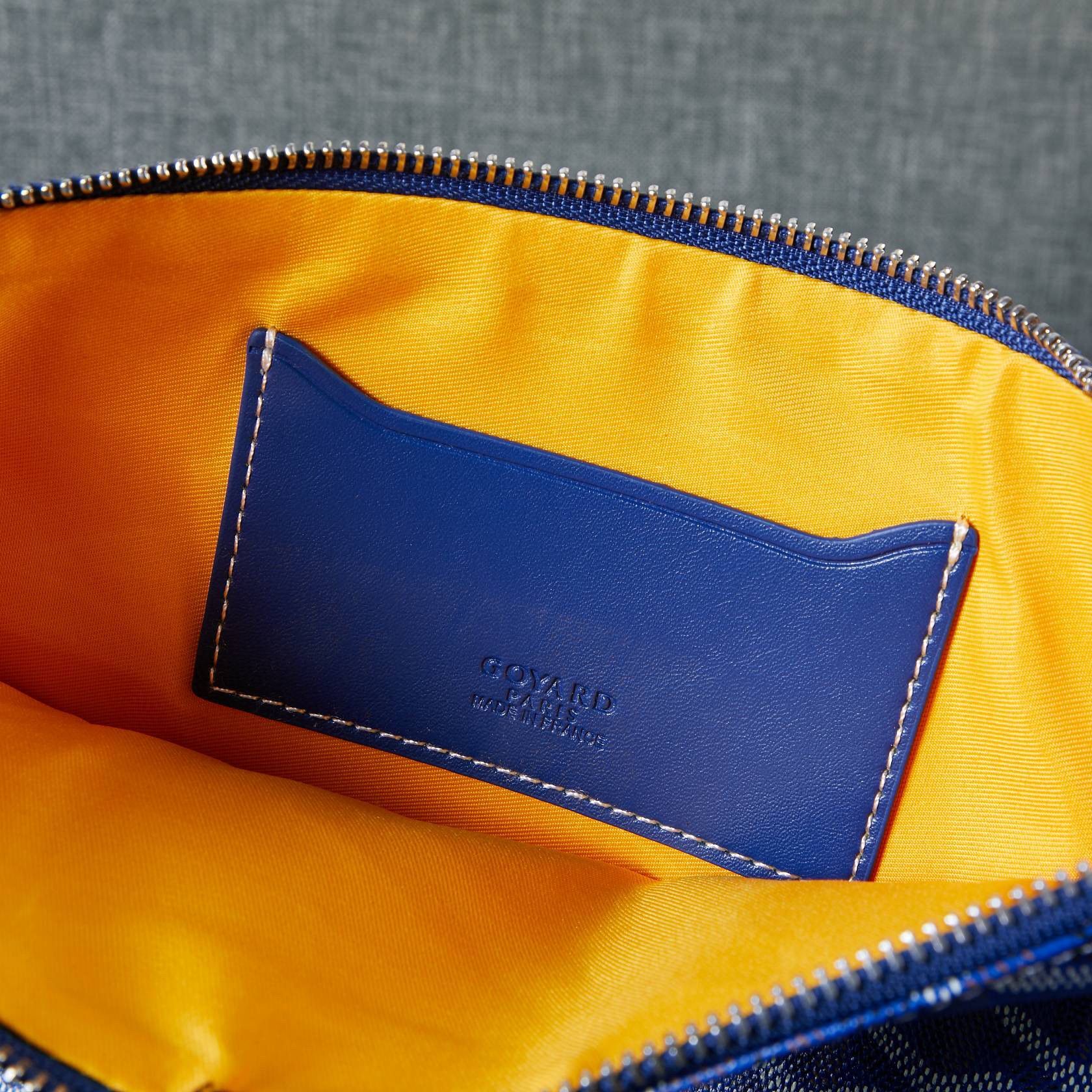 Goyard Y Doodling Calfskin Leather Clutch bag 5987 Blue Goyard Y Doodling Calfskin Leather Clutch bag 5987 Blue