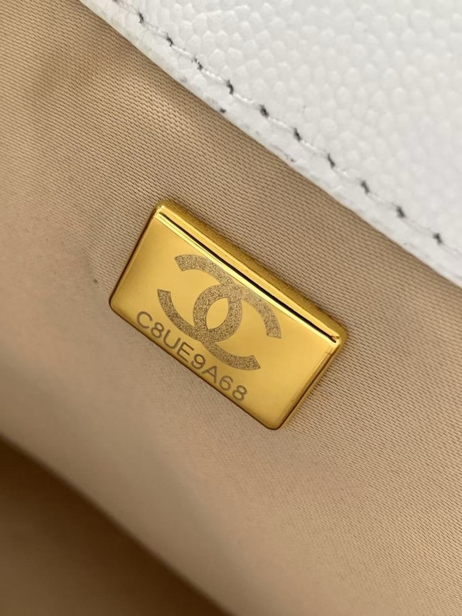 CHANEL 25 SMALL HANDBAG AS5293 White