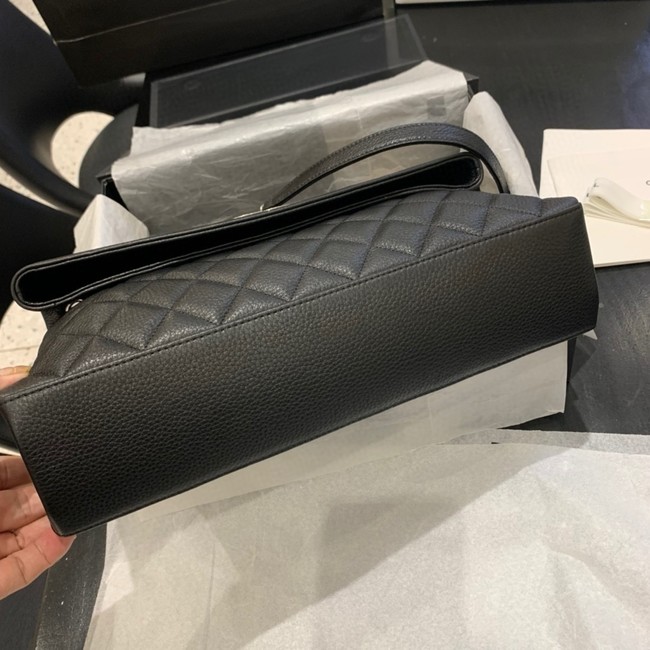 Chanel Grained Calfskin Shoulder Bag AS8095 black
