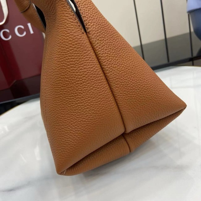 GUCCI SOFTBIT MEDIUM TOP HANDLE BAG 837467 Brown