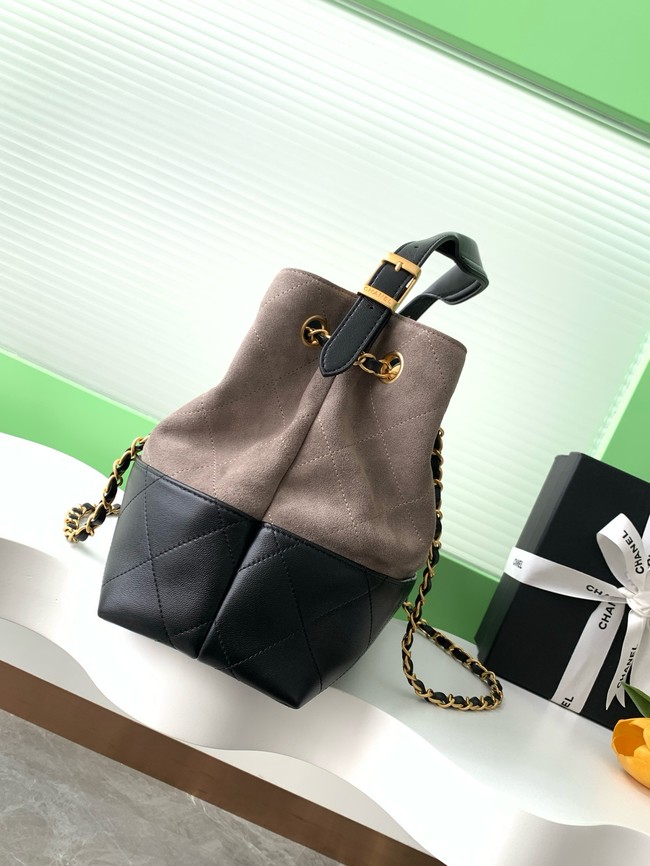 CHANEL Shopping Bag AS5657 gray & Black