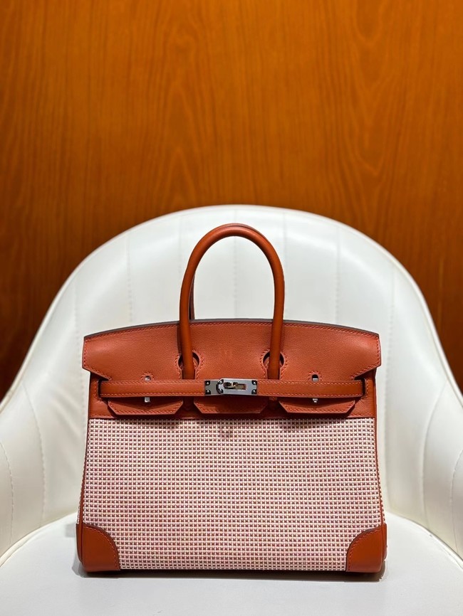 Hermes Birkin Bag togo Leather&Canvas 77886-1 