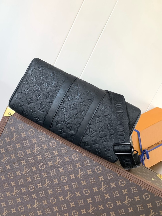 Louis Vuitton Monogram Empreinte Keepall Bandouliere 35 M46655 black
