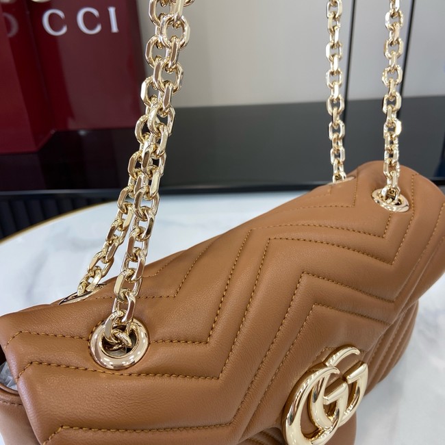 Gucci GG Marmont medium shoulder bag 837267 Brown