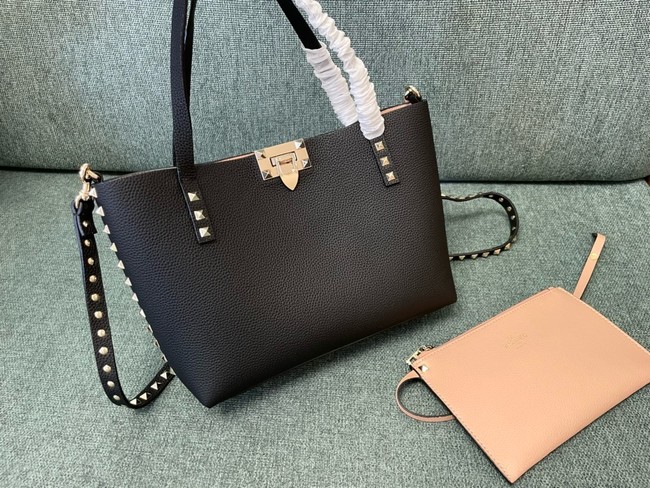 VALENTINO VLOGO calfskin Shoulder Bag 0001 dark brown