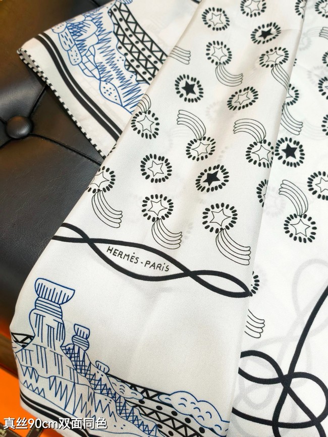 Hermes 90 Square Scarf Silk Twill KY169