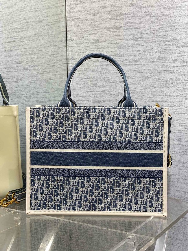 Medium Dior Book Tote Dior Oblique Embroidery and Calfskin M1324CZ-2
